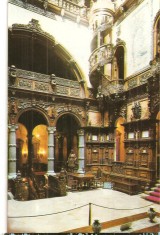 CPI (B4389) SINAIA. MUZEUL PELES. HOLUL DE ONOARE, EDITURA MERIDIANE, CIRCULATA, 09.09.1991, STAMPILA, TIMBRU foto
