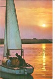 CPI (B4384) MAMAIA. APUS DE SOARE, EDITURA SPORT-TURISM, CIRCULATA, 29.7.1985, STAMPILE, TIMBRE, BARCA CU PANZA