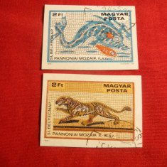 2 Timbre din seria Mozaicuri - Ziua Timbrului 1978 Ungaria ,2 val.stamp.