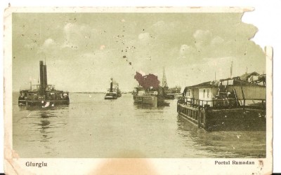 AMP12035 Giurgiu, port, 1933 foto