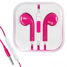 Casti Earpods Apple iPhone 5 iTouch 5 iPad Pink foto