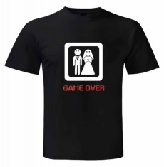 Tricou game over cadou wedding foto