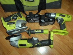 set scule cu acumulatori ryobi,bormasina,flex,pendular(bosch,makita,dewalt) foto