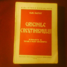 Karl Kautsky Originile crestinismului. O cercetare istorica, editie princeps