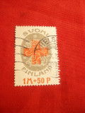 Serie Cruce Rosie 1922 Finlanda , 1 val.stamp.