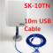 Adaptor Wifi, Wireless Usb Signal King 10TN 2000mW Antena 20DBI Exterioara 10M Cablu