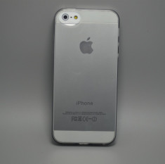 Iphone 5/5s Husa Super Subtire 0.3mm Silicon Moale Transparent Fumurie foto