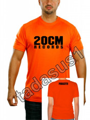 Tricou 20 cm records parazitii NOU! culoare din videoclip portocaliu! foto