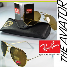 RayBan 3025 Model Aviator Lentila MARO GRADIEN Rama Aurie .Lentile sticla .Toc Inclus COD BCDRF 0325 foto