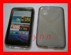 GC234b - Husa gel TPU X line, gri - Samsung Galaxy Tab 2 P3100 P6200 + FOLIE! foto