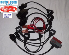 Kit set complet 8 cabluri adaptoare OBD2 Autocom / Delphi tester multimarca pentru turisme foto