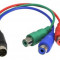 Cablu adaptor S-VIDEO 3 x RCA