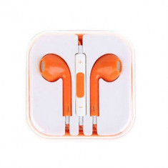 Casti Earpods Apple iPhone 5 iTouch 5 iPad Orange foto