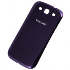 Carcasa capac spate baterie acumulator Samsung I9300 Galaxy S III S3 Mov Originala Noua Sigilata foto