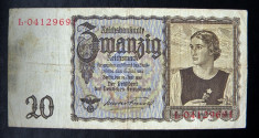 Germania 20 Reichsmark 1939 P185 foto