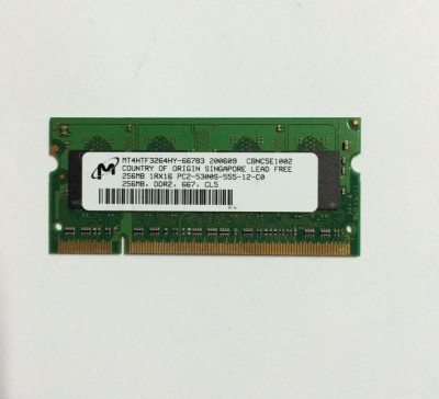 Memorie laptop Micron, 256mb DDR2 667, MT4HTF3264HY-667B3, Apple (1103) foto