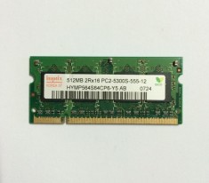 Memorie laptop Hynix 512MB DDR2 667MHZ, HYMP564S64CP6-Y5, (1102)