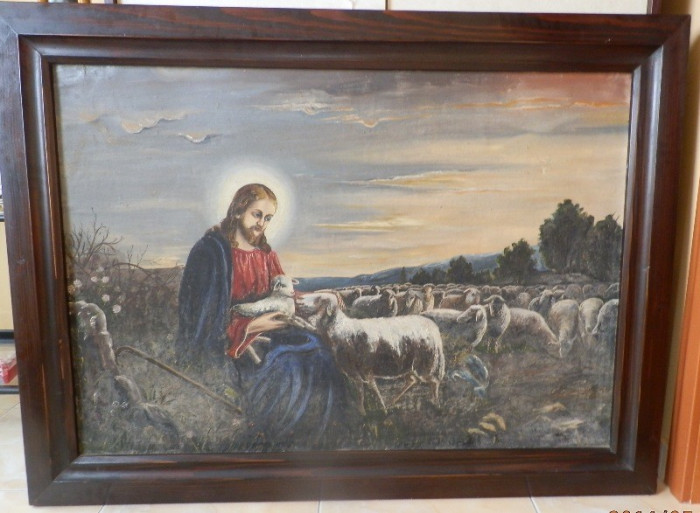 Pictura Isus cu turma de oi, reducere