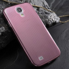 Husa / Toc aluminiu perforat Samsung Galaxy S4, culoare roz foto