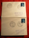 2 Carti Postale stamp. - Canotaj si Yole - Spania 1979