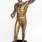 Statuie statueta nud tanar muncitor anii 50 din antimoniu patinat cu bronz
