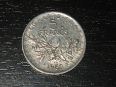 Moneda argint 5 franci Franta 1960 foto