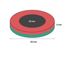 Magnet Neodim tip inel D: 50(28) H: 5 mm foto