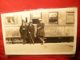 Fotografie -Carte Postala Tren , cu mentiunea &quot; Plecare lui Rudy din China&quot; 1924