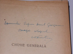 GHIMIE GENERALA-COSTIN NENITESCU- CONTINE DEDICATIA, AUTOGRAFUL AUTORULUI foto