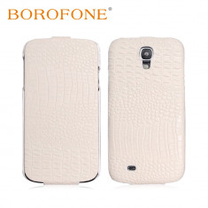 Husa LUX piele BOROFONE SAMSUNG S4 aspect piele crocodil, flip cover, alba foto