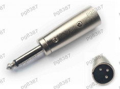 Adaptor XLR 3 pini tata - jack tata 6,3mm - 126666 foto