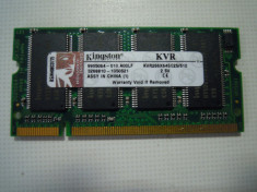 MEMORIE LAPTOP RAM SODIMM DDR1 512 MB 266 Mhz KINGSTON KVR266X64SC25/512 Transport Gratuit! foto