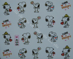 Tatuaj transfer pe baza de apa sticker pentru decorare unghii Snoopy 456 foto