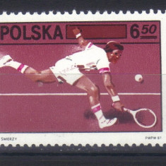 POLONIA 1981, Sport - Tenis, serie neuzată, MNH