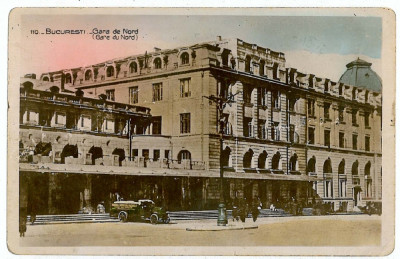 1494 - BUCURESTI, Gara de Nord - old postcard - used - 1909 foto