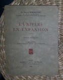 Sir Arthur Eddington L&#039;UNIVERS EN EXPANSION Ed. Hermann Paris 1934