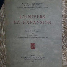 Sir Arthur Eddington L'UNIVERS EN EXPANSION Ed. Hermann Paris 1934