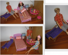 mobila papusi - dormitor papusi barbie superb mattel foto