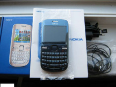 Vand Telefon Nokia C3 Slate Grey &amp;amp;amp;amp;amp; Golden White Impecabil foto