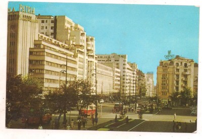 #carte postala(ilustrata)-BUCURESTI-B-ul g-ral Magheru foto