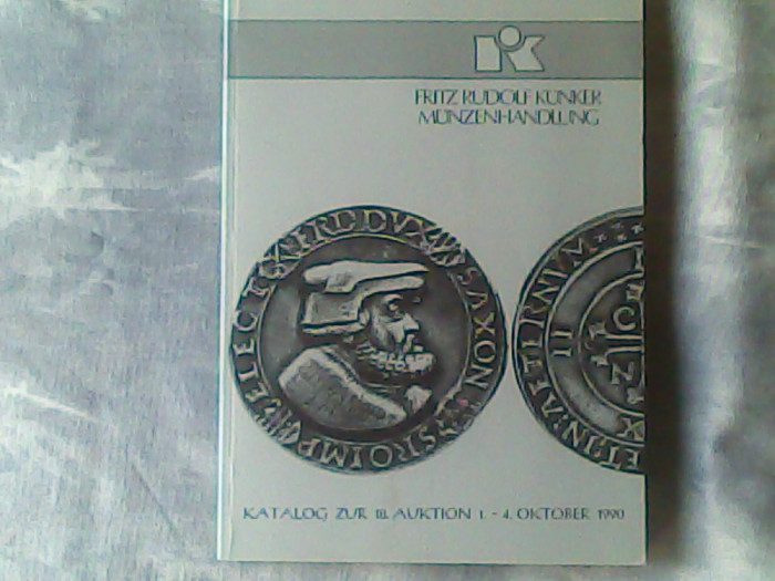 Catalog de licitatie numismatica Fritz Rudolf Kuenker-Nr.17/1990 - Colectia Dr.Guenther Brockmann-medalii