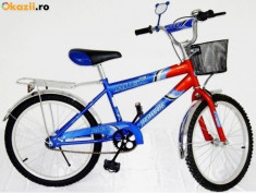 Bicicleta Albastru cu Negru Alex 20&amp;quot; ,cu cosulet in fata ( Super oferta ) foto