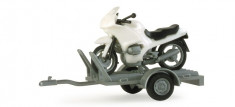 macheta 1:87 HERPA, remorca cu motocicleta BMW H0 foto