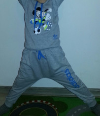 Trening copii ADIDAS compleu hanorac + pantaloni cu turul lasat Mickey Mousee foto