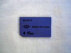 Card memorie 16 mb memory stick duo foto