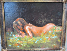 Pictura nud semnat T.Cimpoesu dupa Grigorescu. foto