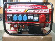 GENERATOR CURENT 3X220V,1X380V,12V-6.5KW MODEL CU ELECTROMOTOR CU PORNIRE LA CHEIE SI LA SFOARA foto