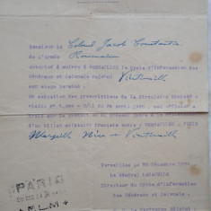 Ordin de misiune , Document militar francez , Versailles , 1924 , semnat general