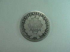 FRANTA - 1 FRANC 1871 - ARGINT foto