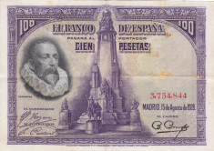 SPANIA 100 pesetas 1928 VF!!! foto